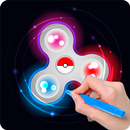 Draw Finger Spinner - Glow Fidget Spinner game APK