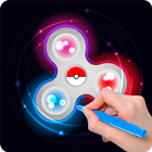 Draw Finger Spinner - Glow Fidget Spinner game icône