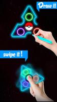 Draw Finger Spinner - Glow Fidget Spinner game Affiche