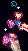 Draw Finger Spinner - Glow Fidget Spinner game screenshot 1