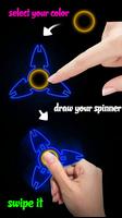 Draw Finger Spinner - Glow Fidget Spinner And Spin capture d'écran 1