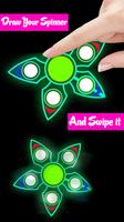 Draw Finger Spinner - Glow Fidget Spinner And Spin capture d'écran 3