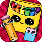drawing School Supplies : for kids आइकन