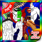 How to draw : Super hero Easy Step by step icône