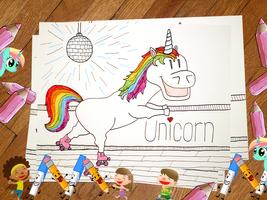 🦄 Unicorn Mythical Creatures Drawing for  Kids Affiche