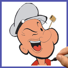How to draw Popeye The Sailor Man icon