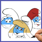 How to draw Smurfs icon