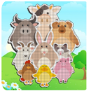 Draw Animals in Pixel art coloring by Number APK
