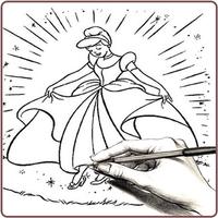 رسم جميلة أميرة الجليد الملصق