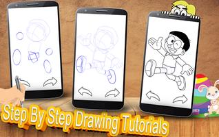 😻 Learn To Draw : Doraemon captura de pantalla 1