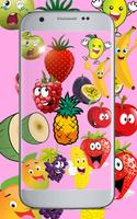 Draw Fruits in colors by Number Pixel Art Affiche