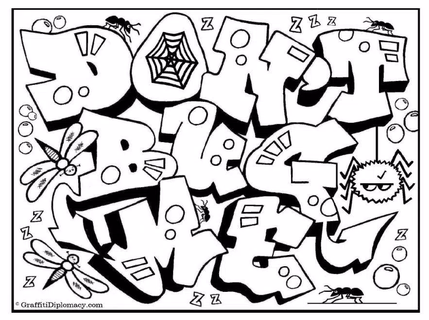 drawings of graffiti words