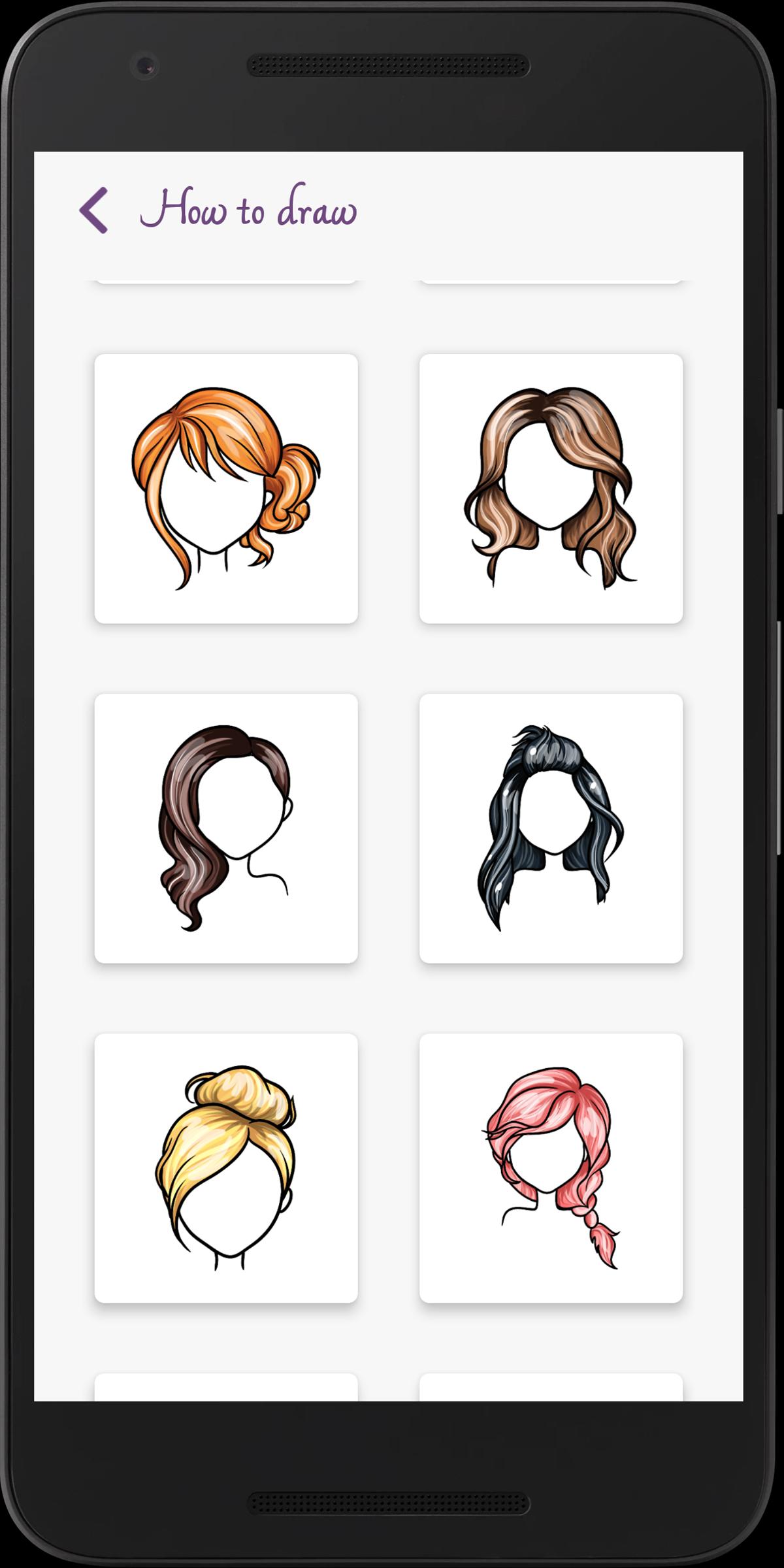 How To Draw Hair Learn Draw Hairstyle App For Android Apk