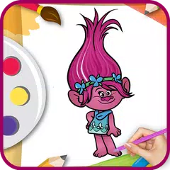 Coloring book for trolls game