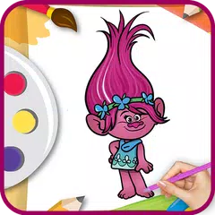 Скачать Color by Number: coloring book trolls APK