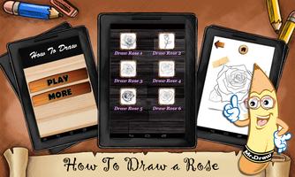 How to Draw a Rose - Valentine Affiche