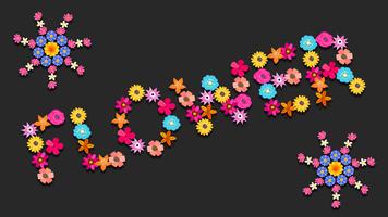 Draw By Flowers - Écrivez un nom avec des fleurs Affiche