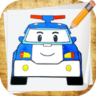 How to Draw Robocar Poli Characters icône