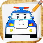How to Draw Robocar Poli Characters ícone