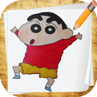 How To Draw Shin Chan Chars ikon