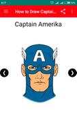 How to Draw Captain Amerika Cartaz