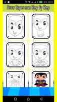 how to draw Justice League characters step by step Poster