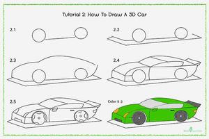 Dessiner une voiture Tutoriels étape par étape capture d'écran 2