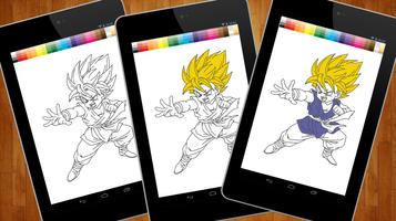 Dragon Coloring Book Goku постер