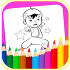 coloring cartoon for kids icono