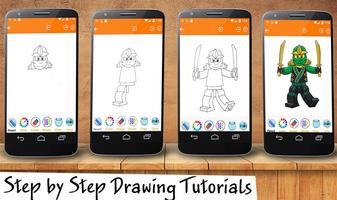 How To Draw Lego Ninja Go Characters capture d'écran 2