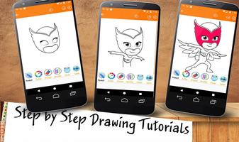 Poster How To Draw Pj Masks Characters