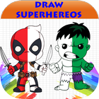 How To Draw Chibi Superhero Step By Step-icoon