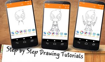 برنامه‌نما How To Draw Chibi Superhero Step By Step عکس از صفحه