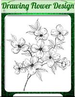 Dessin Design de fleurs Affiche