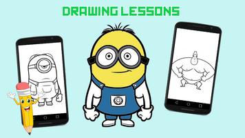 Drawing Lessons Minion Despicable Me پوسٹر