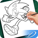 How to draw Sonic biểu tượng