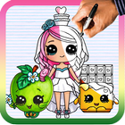 how to draw Shopkins icon