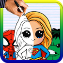 How To Draw SuperHeroes Characters-APK