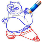 Draw Kung Fu Kicking Panda ไอคอน