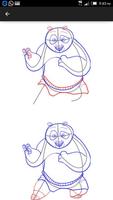 Draw Kung Fu Kicking Panda captura de pantalla 1