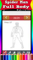 Learn How To Draw Spiderman Easy Step Free Affiche