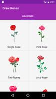 Draw Roses Step By Step Poster