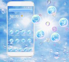 Blue Bubble Dream Sky Theme โปสเตอร์