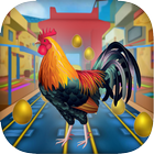 Rooster Subway Surf Run - Frenzy Chicken Escape icono