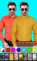 Men Formal Shirt Dual Photo Suit Editor capture d'écran 1