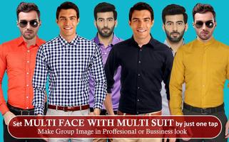 Men Formal Shirt Dual Photo Suit Editor syot layar 3