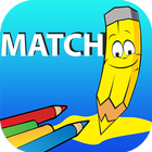 Match words - shapes and colors for kindergarten icon