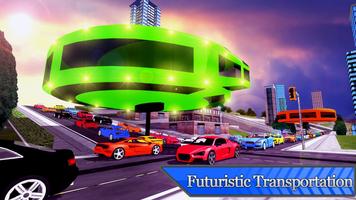 Futuristic Gyroscopic Transportation: Elevated Bus poster