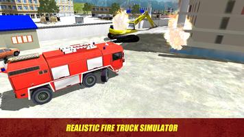 911 Rescue Fire Truck پوسٹر