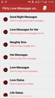 Flirty Love Messages and SMS for share Affiche